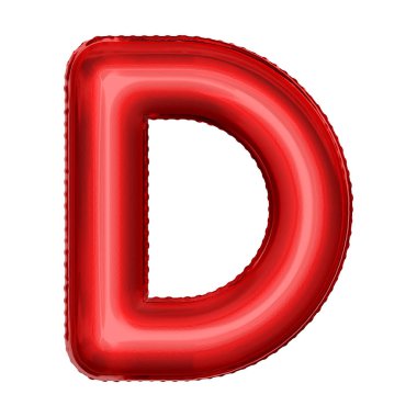 Çizgi film folyo balon sembolü. Gerçekçi 3d çizim. Doğum günü partisi, çocuk parti, anaokulu olay ve kutlama.