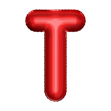 Çizgi film folyo balon sembolü. Gerçekçi 3d çizim. Doğum günü partisi, çocuk parti, anaokulu olay ve kutlama.