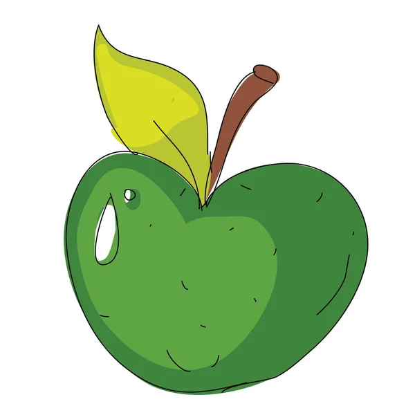 苹果的模式。花园, 苹果汁。向量苹果的例证。涂鸦图标 — 图库矢量图片