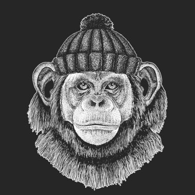 Sevimli hayvan örme kış şapka