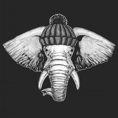 Sevimli hayvan örme kış şapka