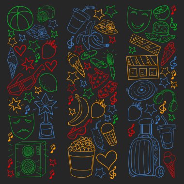 Güzellik ve alışveriş simgeleriyle vektör deseni. Güzellik, alışveriş, moda, alışveriş merkezi, alışveriş merkezi simgeleri. İndirim, indirim..