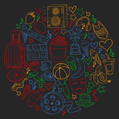 Güzellik ve alışveriş simgeleriyle vektör deseni. Güzellik, alışveriş, moda, alışveriş merkezi, alışveriş merkezi simgeleri. İndirim, indirim..