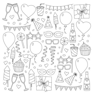 Vektör desen ile yıllar kutsal kişilerin resmi. Tatil ve kutlama.