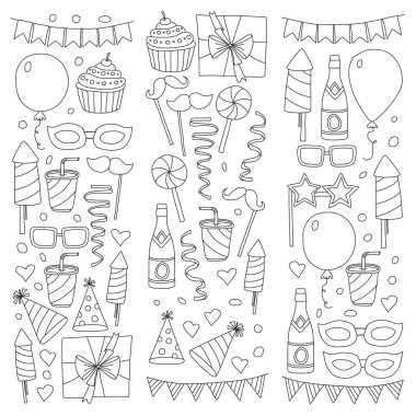 Vektör desen ile yıllar kutsal kişilerin resmi. Tatil ve kutlama.