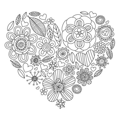Çiçekler 8 Mart. Karalama deseni. Kadınlar için vektör simgeleri.