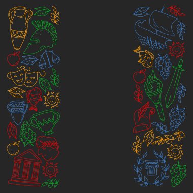 Yunanistan elemanları seyahat. Dergi, Web, Turizm için Yunanistan sembolleri