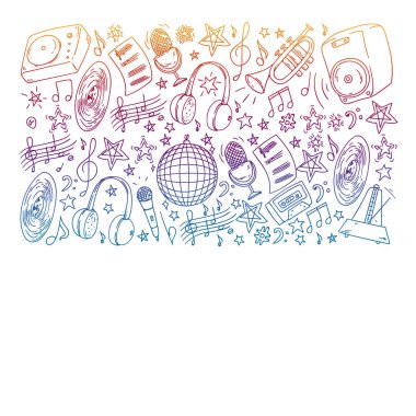 Çocuklar müzik çalın. Müzik eğitimi, tiyatro, okul.