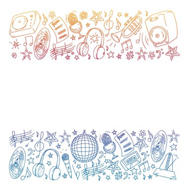 Çocuklar müzik çalın. Müzik eğitimi, tiyatro, okul.