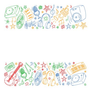 Çocuklar müzik çalın. Müzik eğitimi, tiyatro, okul.