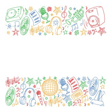 Çocuklar müzik çalın. Müzik eğitimi, tiyatro, okul.