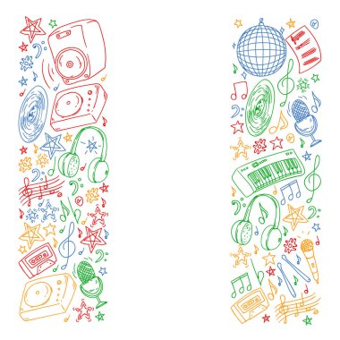 Çocuklar müzik çalın. Müzik eğitimi, tiyatro, okul.