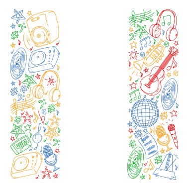 Çocuklar müzik çalın. Müzik eğitimi, tiyatro, okul.