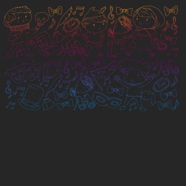 Sahnede Sahne alan Bir Çocuğun İmajı. Çocuklu Tiyatro