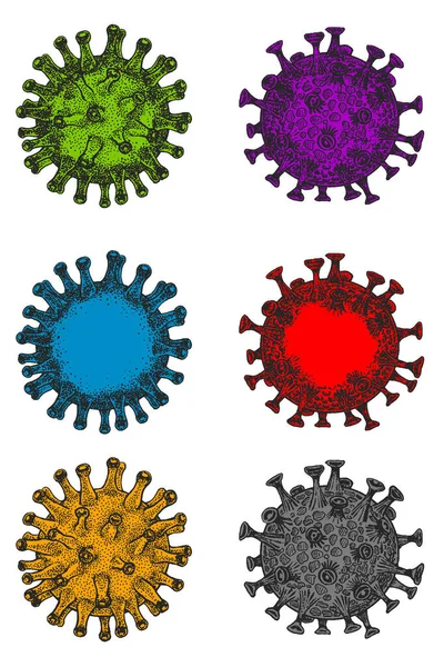 Coronavirus COVID-19. Aviso de perigo biológico do vírus. Contexto futurista . — Vetor de Stock