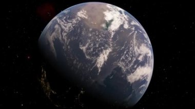 Gezegenimizin yörüngesinden, uzay 3 boyutlu çizim yörüngesinden Dünya 'nın üzerinden uçan uydudan görüntüyü alıyoruz. Bu görüntünün elementleri NASA tarafından desteklenmektedir