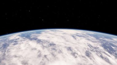 Gezegenimizin yörüngesinden, uzay 3 boyutlu çizim yörüngesinden Dünya 'nın üzerinden uçan uydudan görüntüyü alıyoruz. Bu görüntünün elementleri NASA tarafından desteklenmektedir