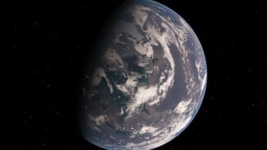 Gezegenimizin yörüngesinden, uzay 3 boyutlu çizim yörüngesinden Dünya 'nın üzerinden uçan uydudan görüntüyü alıyoruz. Bu görüntünün elementleri NASA tarafından desteklenmektedir