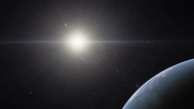 Gezegenimizin yörüngesinden, uzay 3 boyutlu çizim yörüngesinden Dünya 'nın üzerinden uçan uydudan görüntüyü alıyoruz. Bu görüntünün elementleri NASA tarafından desteklenmektedir