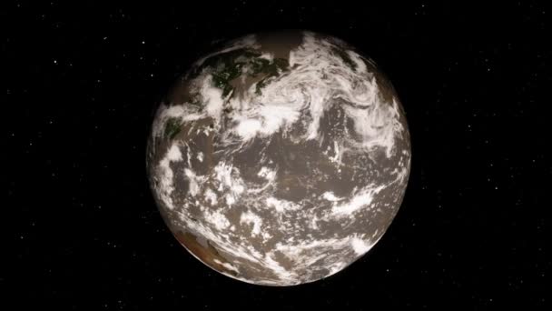 Вид з боку супутника, що літає над планетою Земля з огляду на 3D-зображення орбіт, нашої планети з орбіти. Елементи цього зображення, надані НАСА. — стокове відео
