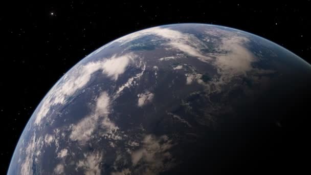 Vue depuis le satellite survolant la planète Terre depuis l'espace Illustration 3D Vue orbitale, notre planète depuis l'orbite. Éléments de cette image fournis par la NASA — Video