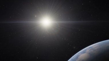 Gezegenimizin yörüngesinden, uzay 3 boyutlu çizim yörüngesinden Dünya 'nın üzerinden uçan uydudan görüntüyü alıyoruz. Bu görüntünün elementleri NASA tarafından desteklenmektedir