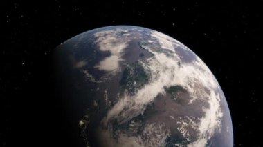 Gezegenimizin yörüngesinden, uzay 3 boyutlu çizim yörüngesinden Dünya 'nın üzerinden uçan uydudan görüntüyü alıyoruz. Bu görüntünün elementleri NASA tarafından desteklenmektedir