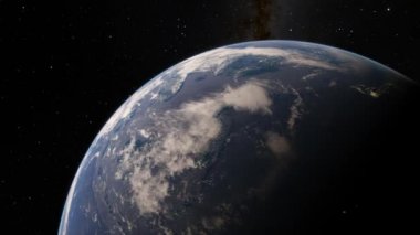 Gezegenimizin yörüngesinden, uzay 3 boyutlu çizim yörüngesinden Dünya 'nın üzerinden uçan uydudan görüntüyü alıyoruz. Bu görüntünün elementleri NASA tarafından desteklenmektedir