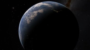 Gezegenimizin yörüngesinden, uzay 3 boyutlu çizim yörüngesinden Dünya 'nın üzerinden uçan uydudan görüntüyü alıyoruz. Bu görüntünün elementleri NASA tarafından desteklenmektedir