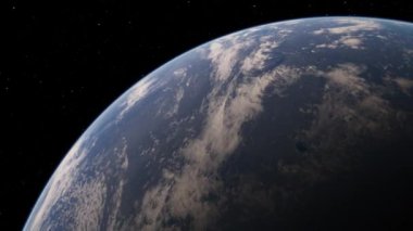 Gezegenimizin yörüngesinden, uzay 3 boyutlu çizim yörüngesinden Dünya 'nın üzerinden uçan uydudan görüntüyü alıyoruz. Bu görüntünün elementleri NASA tarafından desteklenmektedir