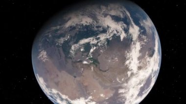 Gezegenimizin yörüngesinden, uzay 3 boyutlu çizim yörüngesinden Dünya 'nın üzerinden uçan uydudan görüntüyü alıyoruz. Bu görüntünün elementleri NASA tarafından desteklenmektedir