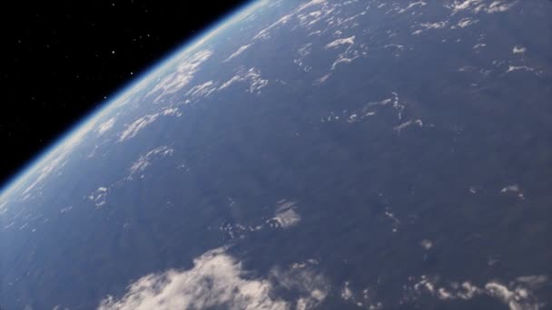 Näkymä satelliitin lentävät Planet Earth avaruudesta 3D-kuva kiertoradalla näkymä, planeettamme kiertoradalta. Elementit tämän kuvan kalustettu NASA — kuvapankkivideo