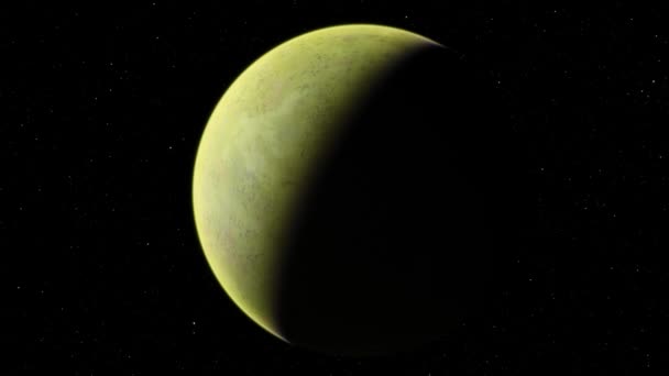 4K Venus Exoplanet 3D εικονογράφηση, ανοιχτό πράσινο κίτρινο θολό πλανήτη από την τροχιά. Οξική τοξική έρημος Στοιχεία αυτής της εικόνας που παρέχεται από τη NASA. — Αρχείο Βίντεο