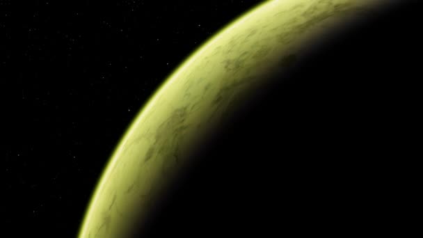 4K Venus Exoplanet 3D иллюстрация, светло-зелёная жёлтая облачная планета с орбиты. Кислотно-токсичная пустыня Элементы этого изображения предоставлены НАСА . — стоковое видео