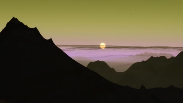 4K Venus Exoplanet 3D ilustração, luz verde planeta nublado amarelo a partir da órbita. Deserto tóxico ácido Elementos desta imagem fornecidos pela NASA . — Vídeo de Stock