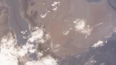 4K Venüs Exoplan3D çizim, yörüngeden açık yeşil bulutlu gezegen. NASA tarafından desteklenen bu görüntünün asit zehirli çöl elementleri.