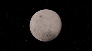 Ay arka planı gerçekçi videosu. Ay, Dünya 'nın yörüngesinde dönen astronomik bir cisimdir. Bu görüntünün elementleri NASA tarafından desteklenmektedir
