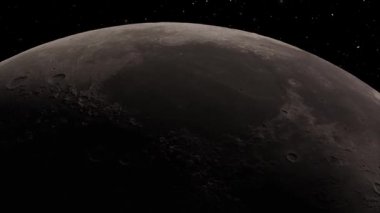 Ay arka planı gerçekçi videosu. Ay, Dünya 'nın yörüngesinde dönen astronomik bir cisimdir. Bu görüntünün elementleri NASA tarafından desteklenmektedir