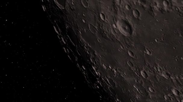 Maan achtergrond Realistische video. De Maan is een astronomisch hemellichaam dat rond de planeet Aarde draait. Elementen van deze afbeelding geleverd door NASA — Stockvideo