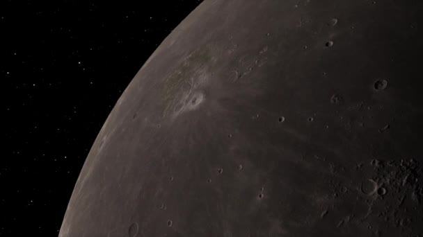 Місячне фонове реалістичне відео. Місяць - астрономічне тіло, що обертається навколо планети Земля. Елементи цього зображення, надані НАСА. — стокове відео
