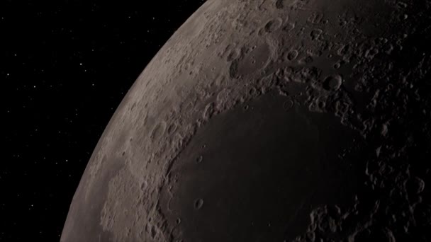 Fond lunaire Vidéo réaliste. La Lune est un corps astronomique qui orbite autour de la planète Terre. Éléments de cette image fournis par la NASA — Video