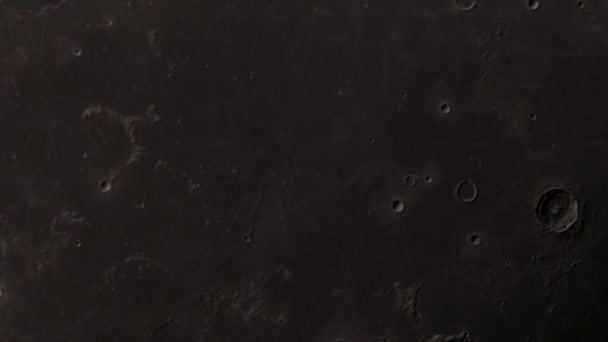 Sfondo lunare Video realistico. La Luna è un corpo astronomico che orbita attorno al pianeta Terra. Elementi di questa immagine forniti dalla NASA — Video Stock