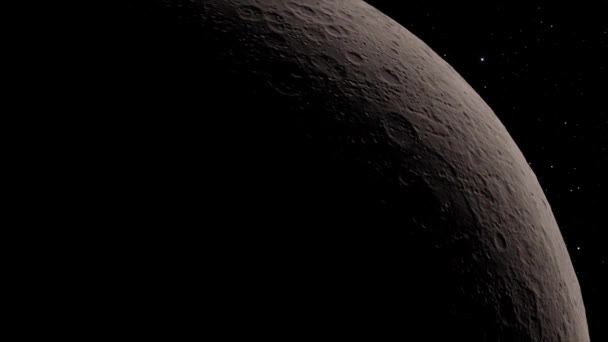 Fond lunaire Vidéo réaliste. La Lune est un corps astronomique qui orbite autour de la planète Terre. Éléments de cette image fournis par la NASA — Video