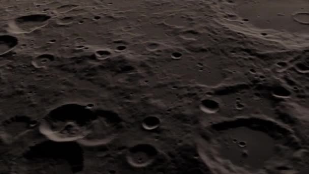 Sfondo lunare Video realistico. La Luna è un corpo astronomico che orbita attorno al pianeta Terra. Elementi di questa immagine forniti dalla NASA — Video Stock