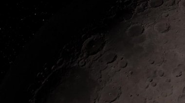 Ay arka planı gerçekçi videosu. Ay, Dünya 'nın yörüngesinde dönen astronomik bir cisimdir. Bu görüntünün elementleri NASA tarafından desteklenmektedir