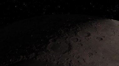 Ay arka planı gerçekçi videosu. Ay, Dünya 'nın yörüngesinde dönen astronomik bir cisimdir. Bu görüntünün elementleri NASA tarafından desteklenmektedir