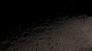 Ay arka planı gerçekçi videosu. Ay, Dünya 'nın yörüngesinde dönen astronomik bir cisimdir. Bu görüntünün elementleri NASA tarafından desteklenmektedir