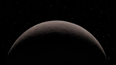 Ay arka planı gerçekçi videosu. Ay, Dünya 'nın yörüngesinde dönen astronomik bir cisimdir. Bu görüntünün elementleri NASA tarafından desteklenmektedir