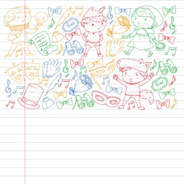 Sahnede Sahne alan Bir Çocuğun İmajı. Çocuklu Tiyatro