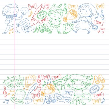 Sahnede Sahne alan Bir Çocuğun İmajı. Çocuklu Tiyatro